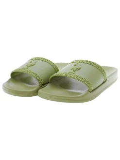 Pantoletten in Khaki