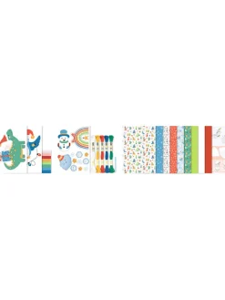 Papier-Bastelset "Winter holidays" in Bunt