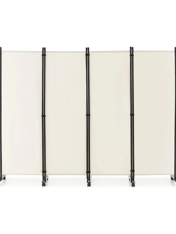 Paravent 4 tlg. 173 cm in Beige
