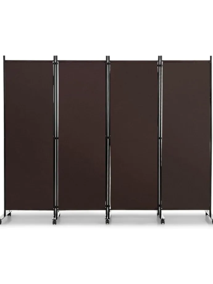 Paravent 4 tlg. 173 cm in Braun