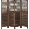 Paravent A84 mit Ornamente, Braun