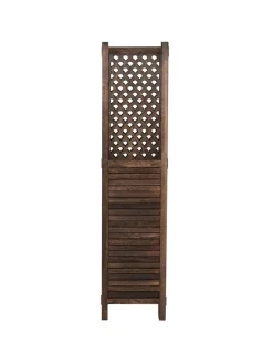 Paravent A84 mit Ornamente, Braun