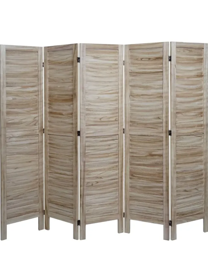 Paravent G30 im Shabby-Look, Hellbraun