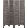 Paravent G30 im Shabby-Look, Grau-braun