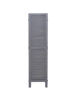 Paravent G30, Shabby-Look, Grau