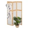 Paravent in Natur/ Weiß - (B)135,5 x (H)168 cm
