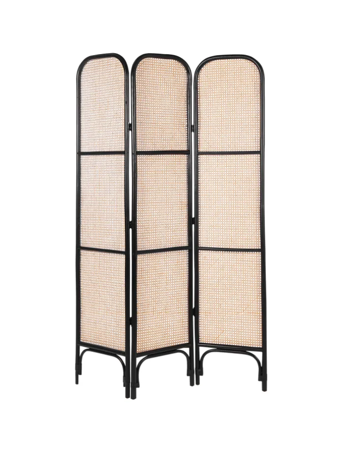 Paravent POTENZA in /Braun/Schwarz - (W) 105 x (H) 180 x (L) 3 cm