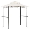 Pavillon NARO in Beige/Schwarz - (W) 240 x (H) 245 x (L) 148 cm