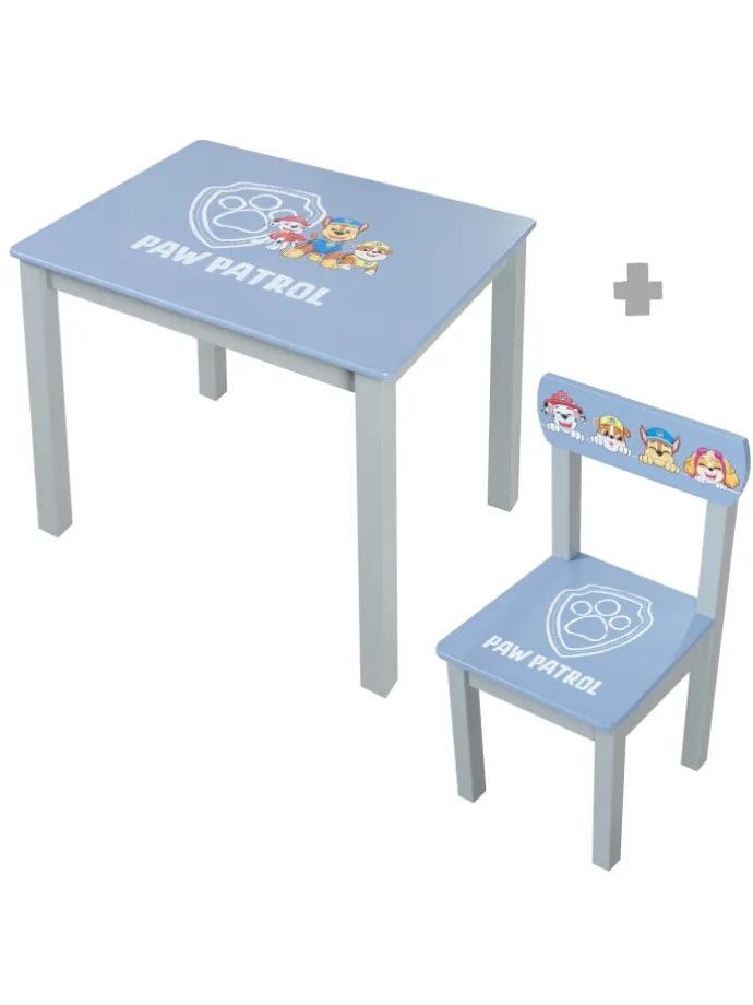 Paw Patrol Sitzgruppe, Holz, Grau/Blau, Tisch & Stuhl, ab 18 Monaten