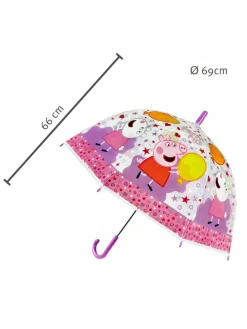 Peppa Pig Bunter Kinder-Regenschirm Ideal für kleine in Rosa