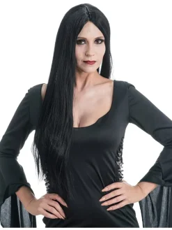 Perücke "Morticia" in Schwarz