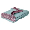 Plaid in Mint/ Lila - (L)200 x (B)140 cm