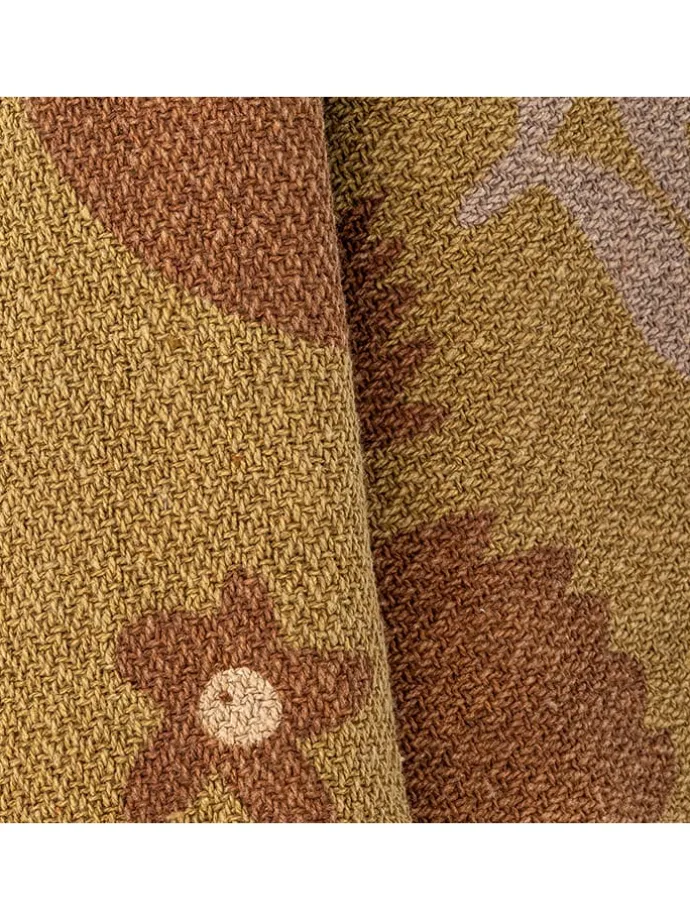 Plaid "Lark" in Beige/ Gelb - (L)160 x (B)130 cm