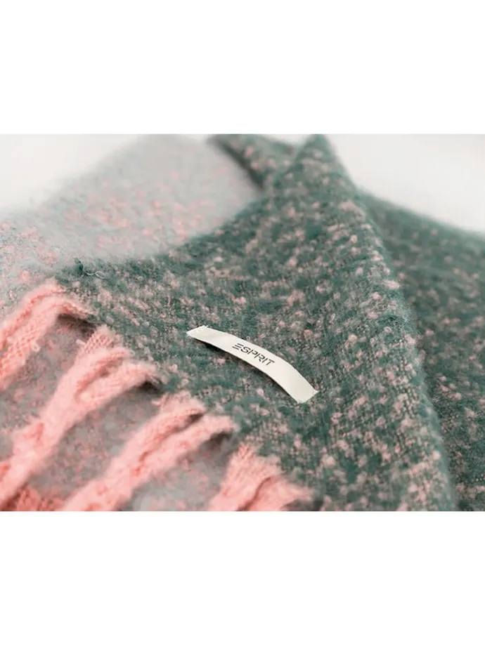 Plaid "Marty" in Grau/ Grün/ Rosa