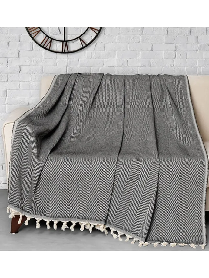 Plaid "Trendy" in Schwarz/ Creme