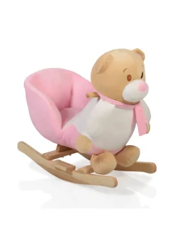 Plüsch Schaukeltier Bär rosa WJ-635 in rosa
