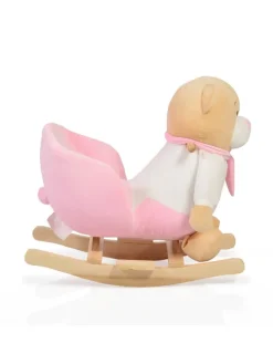 Plüsch Schaukeltier Bär rosa WJ-635 in rosa