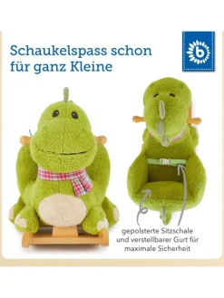 Plüsch Schaukeltier Dino in Grün