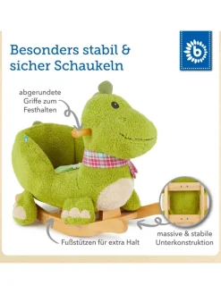 Plüsch Schaukeltier Dino in Grün