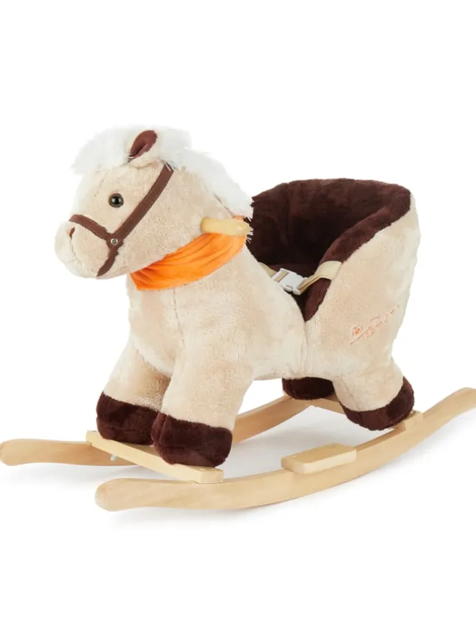 Plüsch Schaukeltier Pferd in Creme