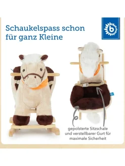 Plüsch Schaukeltier Pferd in Creme
