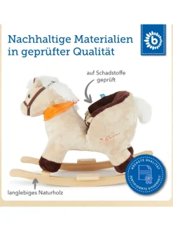 Plüsch Schaukeltier Pferd in Creme