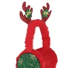 Plüsch-Ohrenschützer in Rot/ Grün