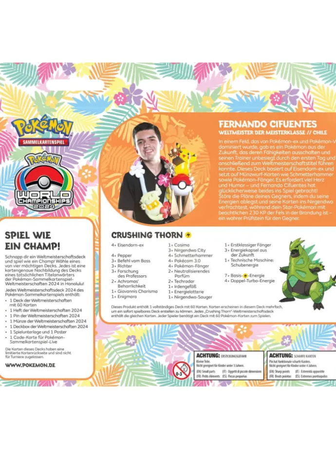Pokemon Weltmeisterschaftsdeck Honolulu in Mehrfarbig ab 6 Jahre