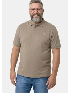 Poloshirt in braun grau
