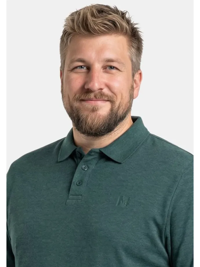 Poloshirt in dschungel grün