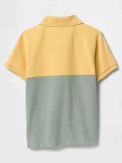 Poloshirt in Grün/ Gelb