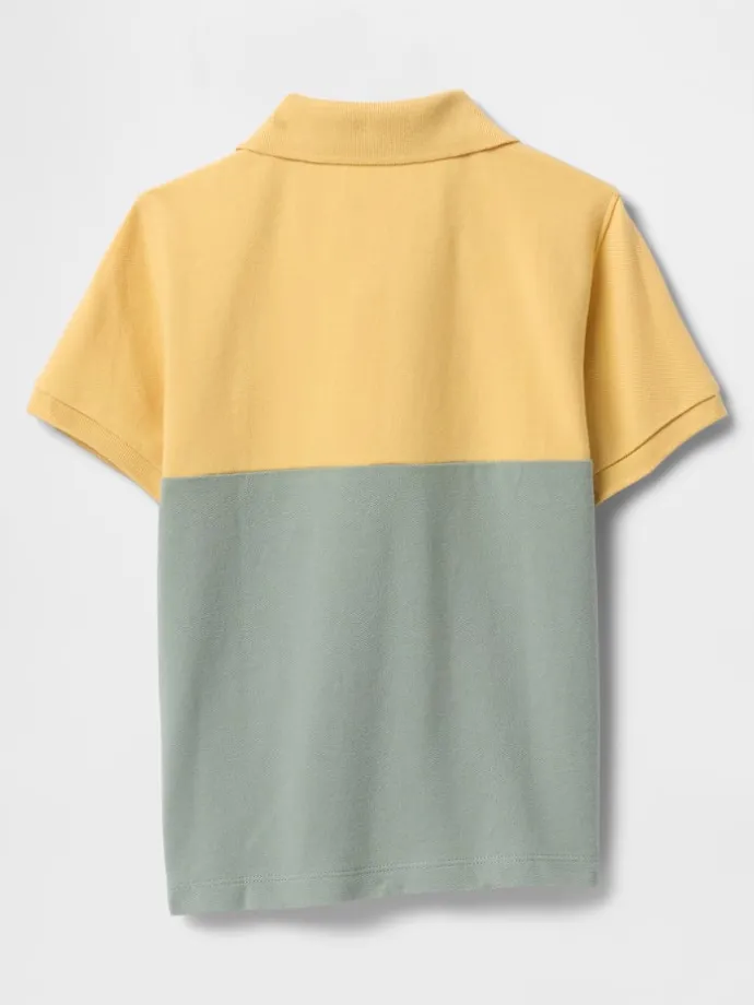 Poloshirt in Grün/ Gelb