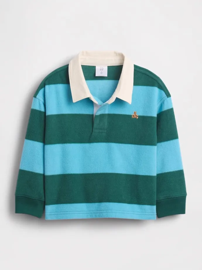 Poloshirt in Grün/ Hellblau