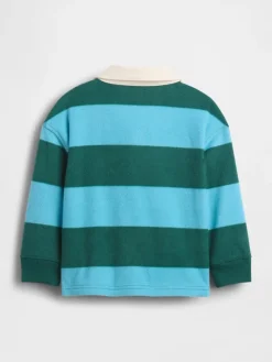 Poloshirt in Grün/ Hellblau