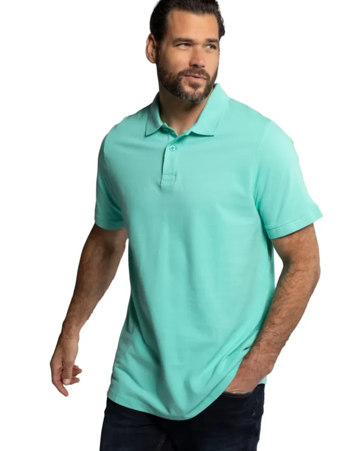 Poloshirt in helles blautürkis