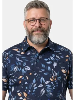 Poloshirt in navy blau