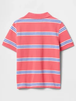 Poloshirt in Rot/ Weiß/ Hellblau