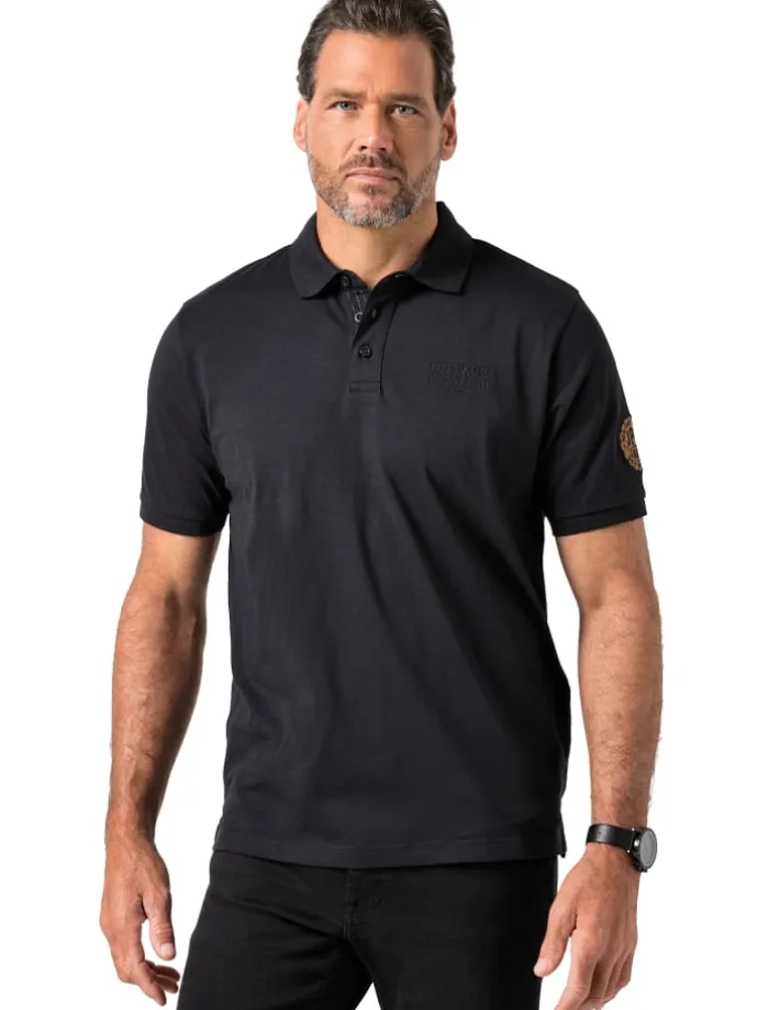Poloshirt in schwarz