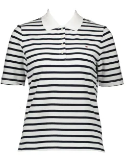 Poloshirt in Weiß/ Schwarz