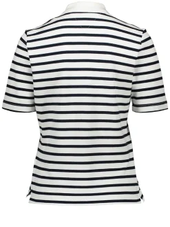 Poloshirt in Weiß/ Schwarz