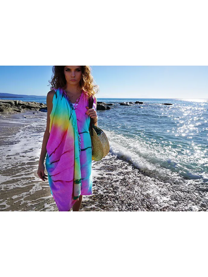 Poncho in Bunt - (L)180 x (B)100 cm