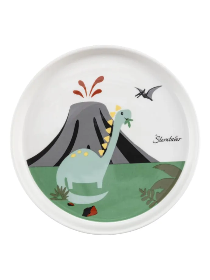 Porzellan Geschirr-Set DINO Rexi in weiß