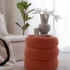 Pouf "Boum" in Rot - (H)40 x Ø 40 cm