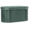 Pouf "Jocelyn" in Grün - (B)76 x (H)38 x (T)38 cm
