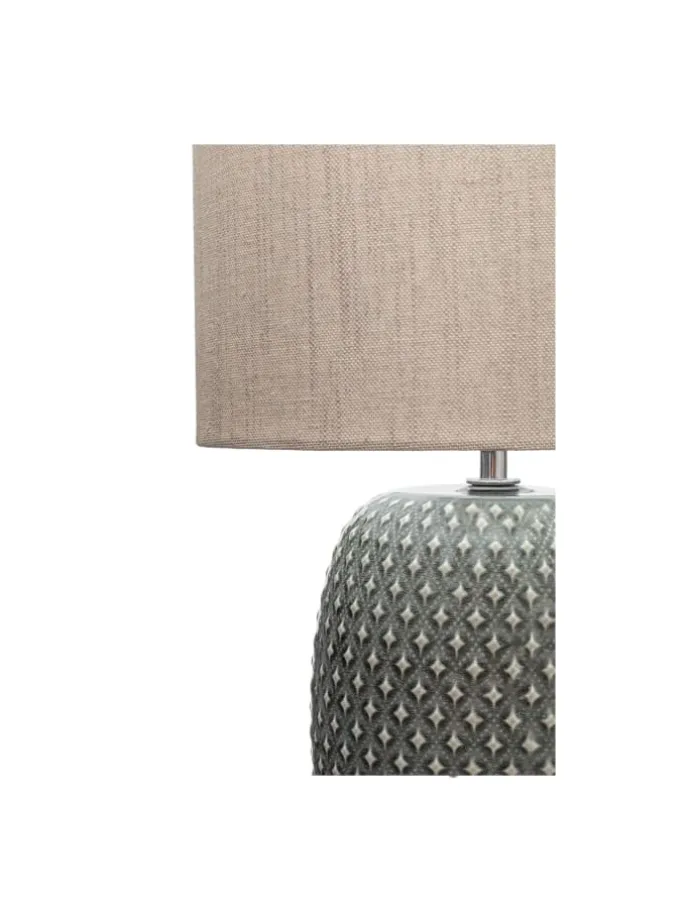 Pretty Classy Tischleuchte max60W E27 Dunkelgrau/Beige 230V Keramik