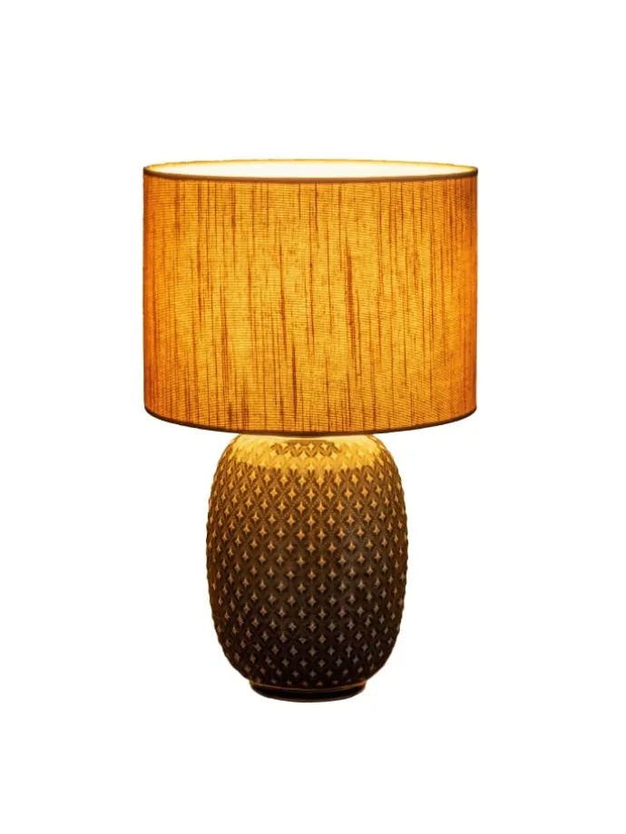 Pretty Classy Tischleuchte max60W E27 Dunkelgrau/Beige 230V Keramik