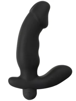 Prostata-Vibrator C*ck Shaped Butt Plug with Vibration in schwarz