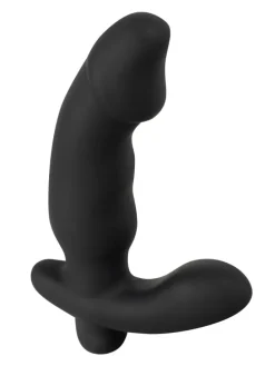Prostata-Vibrator C*ck Shaped Butt Plug with Vibration in schwarz