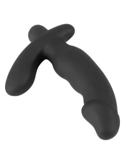 Prostata-Vibrator C*ck Shaped Butt Plug with Vibration in schwarz