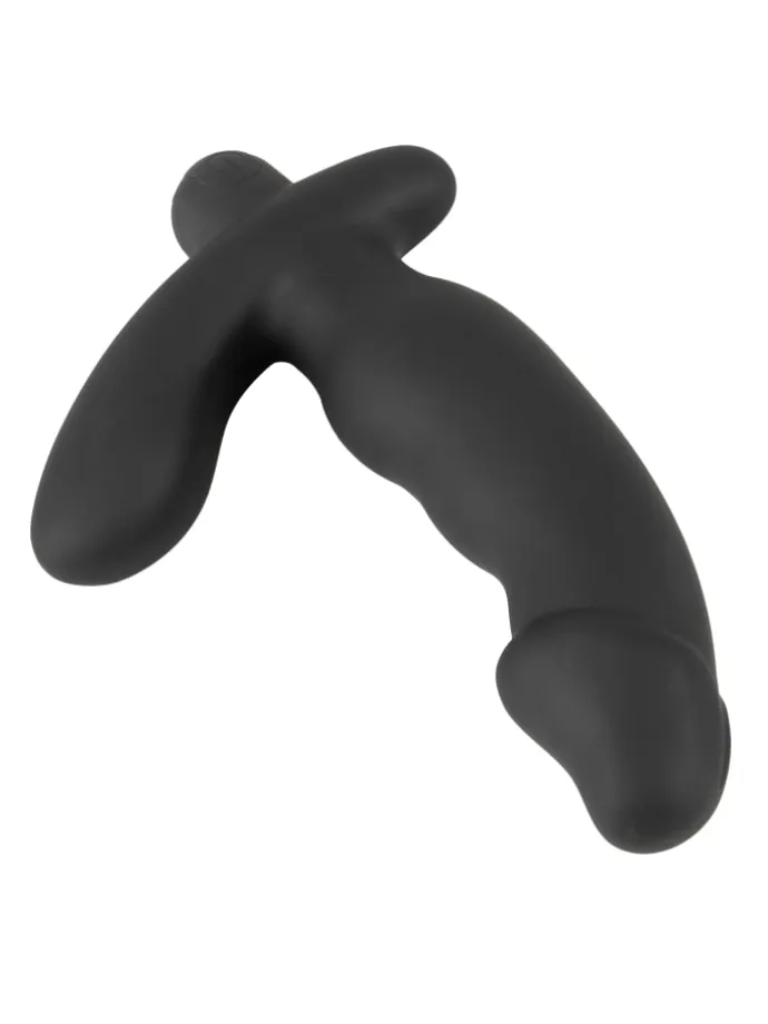 Prostata-Vibrator C*ck Shaped Butt Plug with Vibration in schwarz